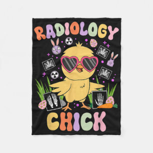 Easter Day Radiology Chick Rad Tech Radiologist Eg Fleece Blanket