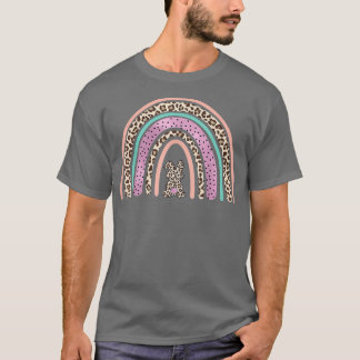 Easter Day Rainbow Leopard Bunny Egg Hunting Women T-Shirt