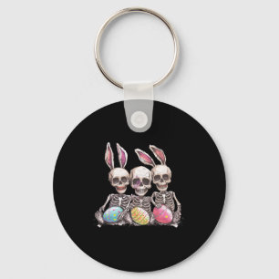 Easter Day Skeleton Easter Skeleton Bunny Ears Egg Key Ring
