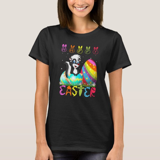 Easter Day Skunk Matching Family Cute Easter Costu T-Shirt (Front)