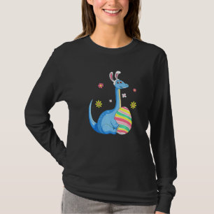 Easter Day T Rex Dino Rabbit Ears With Egg Boys Gi T-Shirt