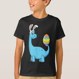 Easter Day T Rex Dino Rabbit Ears With Egg Boys Gi T-Shirt