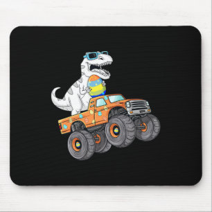 Easter Day T Rex Dino Riding A Monster Truck Boys Mouse Mat