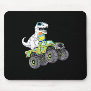 Easter Day T Rex Dino Riding A Monster Truck Boys Mouse Mat
