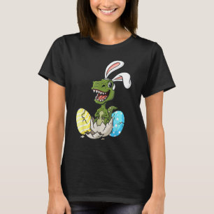 Easter Day T Rex With Bunny Ears Eggs Funny Boys G T-Shirt