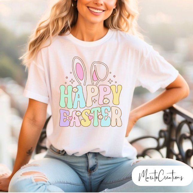 Easter day t-shirt for her, with spring flowers (Creator Uploaded)