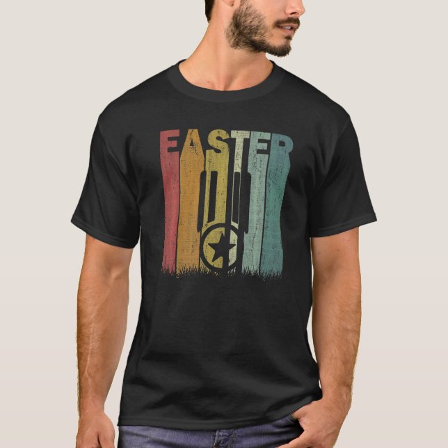 Easter Day Veteran Retro Graphic Funny Easter Cost T-Shirt (Front)