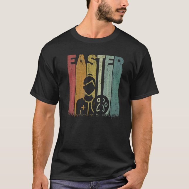 Easter Day Veterinarian Retro Graphic Funny Easter T-Shirt (Front)