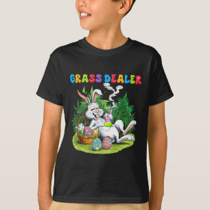 Easter Day Weed Bunny Smoking Stoner Gr Dealer T-Shirt