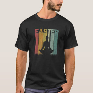 Easter Day Yoga Retro Graphic Funny Easter Costume T-Shirt