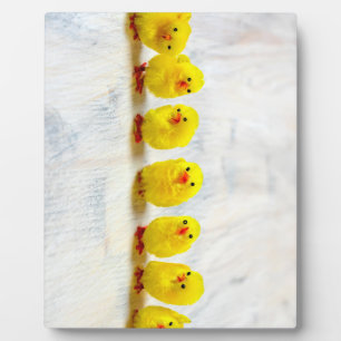 Easter Decoration - chicks in a row Plaque