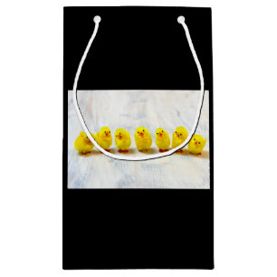 Easter Decoration - chicks in a row Small Gift Bag