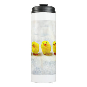 Easter Decoration - chicks in a row Thermal Tumbler