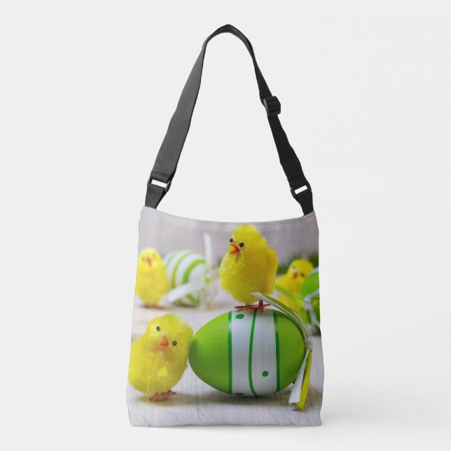 Easter Decoration - Easter egg and chicks Crossbody Bag (Front)