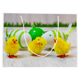 Easter Decoration - Easter egg and chicks Large Gift Bag