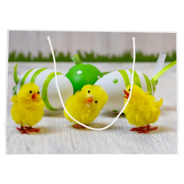 Easter Decoration - Easter egg and chicks Large Gift Bag (Back)