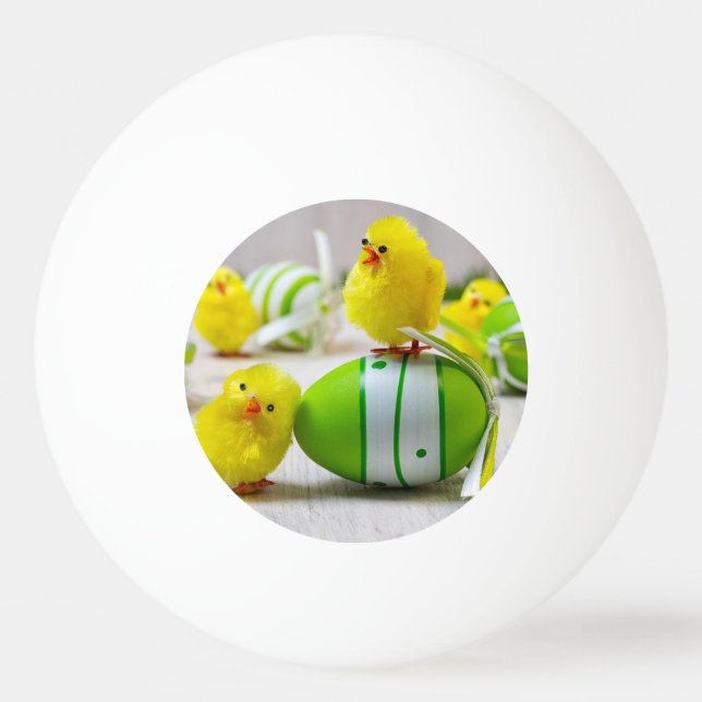 Easter Decoration - Easter egg and chicks Ping Pong Ball (Back)
