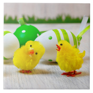 Easter Decoration - Easter egg and chicks Tile