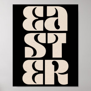 Easter Delight Vibrant Block Letter Celebration Poster