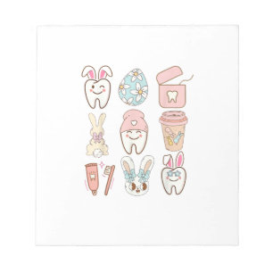 Easter Dental Assistant Tooth Bunny Dentist T-Shir Notepad