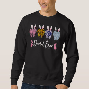Easter Dental Crew Cute Teeth Leopard Easter Day D Sweatshirt
