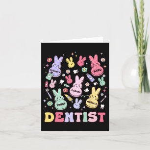 Easter Dentist Retro Rdh Dental Hygienist Squad Bu Card