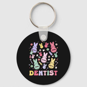 Easter Dentist Retro Rdh Dental Hygienist Squad Bu Key Ring