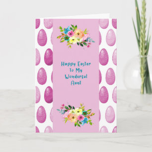 Easter Design for Aunt with Colourful Eggs Card