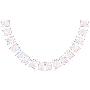 Easter Diamond Pattern with Decorated Eggs Bunting