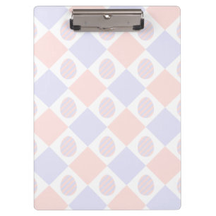 Easter Diamond Pattern with Decorated Eggs Clipboard