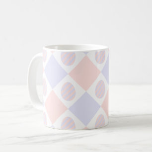 Easter Diamond Pattern with Decorated Eggs Coffee Mug