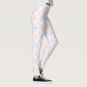 Easter Diamond Pattern with Decorated Eggs Leggings