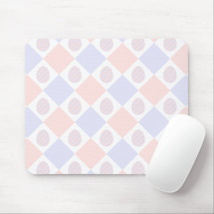 Easter Diamond Pattern with Decorated Eggs Mouse Mat