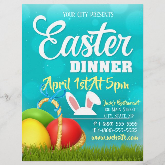 Easter Dinner Event Flyer (Front)