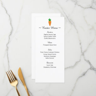 Easter Dinner Menu Cards