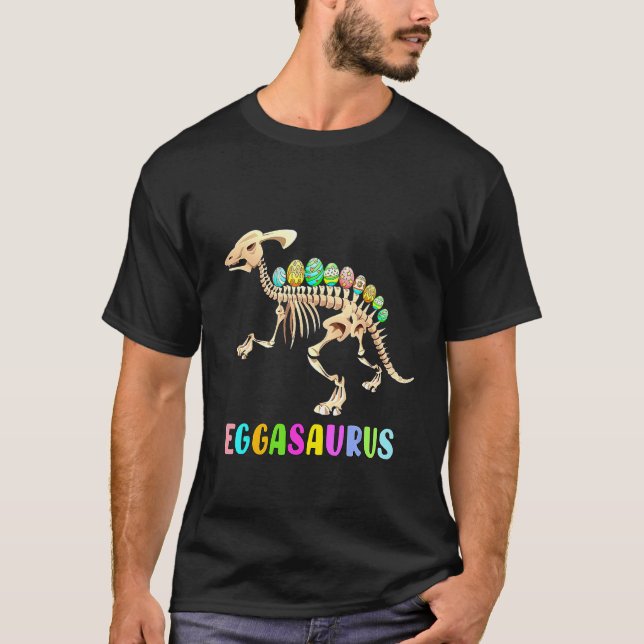 Easter Dino Egg Hunt Dinosaur Skeleton Eggasaurus  T-Shirt (Front)