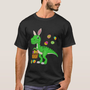 Easter Dinosaur Bunny Ears Easter Sket Stuffers Ki T-Shirt