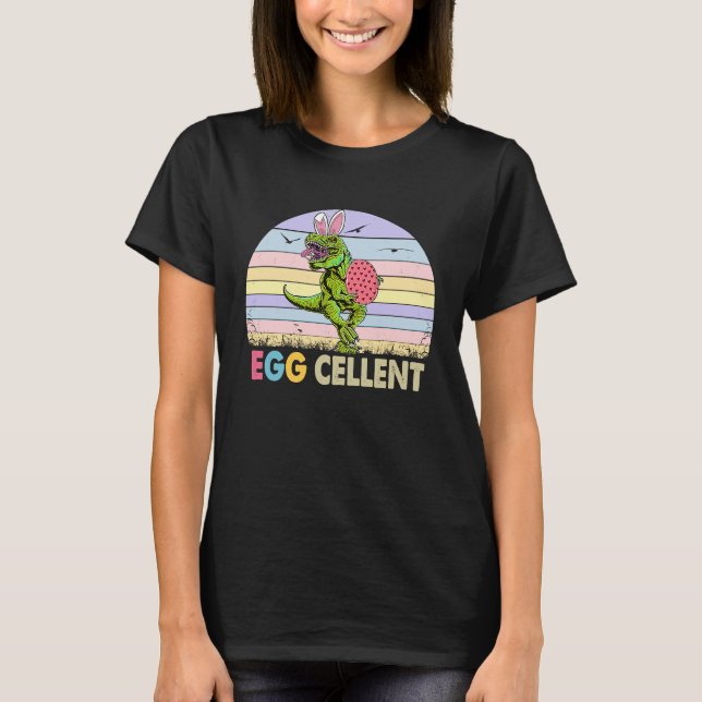 Easter Dinosaur Bunny T rex Boys Girls Kids Eggs C T-Shirt (Front)