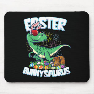Easter Dinosaur Shirt Bunny Egg Hunt Kids Boys Vel Mouse Mat