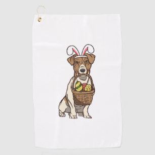 Easter Dog Bunny Costume Christian Festival Egg Golf Towel