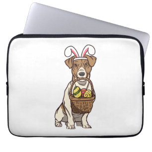 Easter Dog Bunny Costume Christian Festival Egg Laptop Sleeve