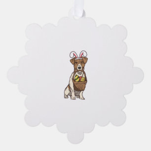 Easter Dog Bunny Costume Christian Festival Egg Tree Decoration Card