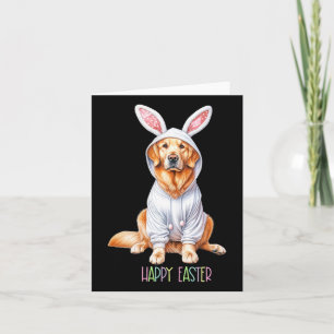 Easter Dog Bunny Spring Golden Retriever Easter Eg Card