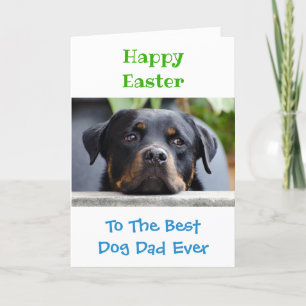 Easter Dog Dad World's Best Ever Pet Photo Holiday Card