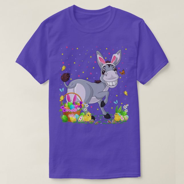 Easter Donkey Bunny Egg Hunting Donkey Easter Sund T-Shirt (Design Front)