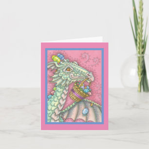 EASTER DRAGON EGG DROP GREETING NOTE CARD Blank