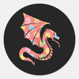 Easter Dragon Eggs Hunting Women Girls Boys Kids M Classic Round Sticker