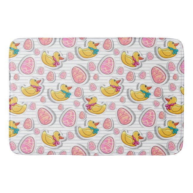 Easter Duck And Eggs Pattern Bath Mat (Front)
