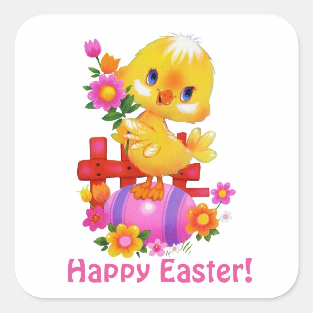 Easter Duck Holiday fun sticker (Front)
