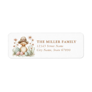 Easter Duck Return Address Labels